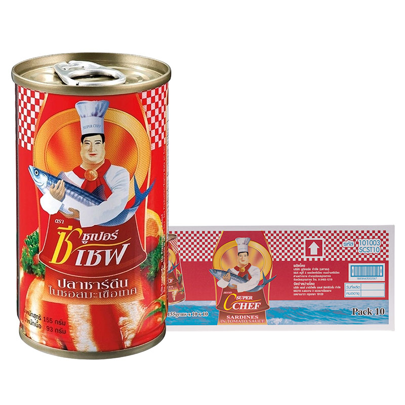 SUPER C CHEF Sardines in Tomato Sauce 155 g x 100
