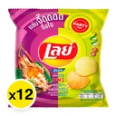 Thumbnail 2 of เลย์ ร็อค มันฝรั่งทอดกรอบ รสกุ้งเผาและน้ำจิ้มซีฟู้ด 11 ก. x 12