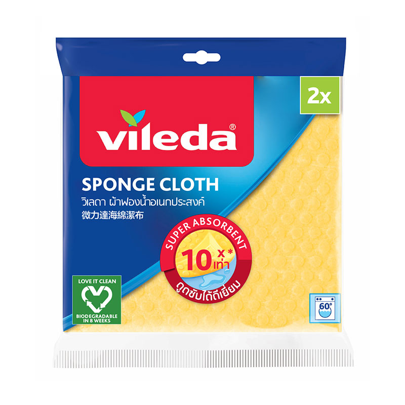 VILEDA Wet Sponge Cloth pack 2 pcs