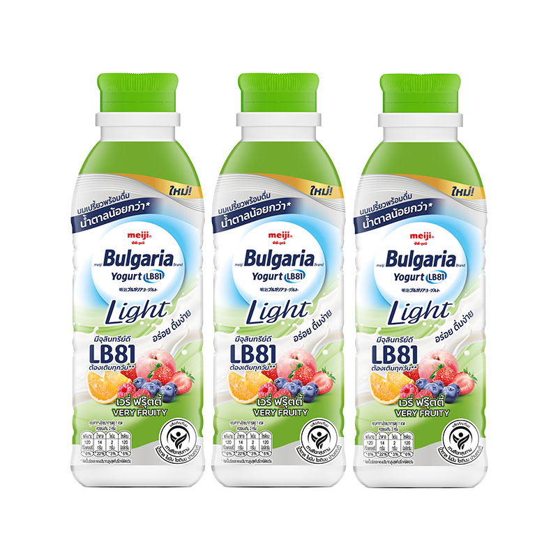 MEIJI Bulgaria Light Drinking Yogurt Mixed Fruit 300 ml x 3
