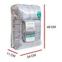 Thumbnail 5 of โมเมนโต ผ้าปูที่นอนเสมือนคอตตอนลายตาราง สีเทา 6 ฟุต+ผ้านวม