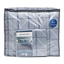 Thumbnail 1 of โมเมนโต ผ้าปูที่นอนเสมือนคอตตอนลายตาราง สีเทา 6 ฟุต+ผ้านวม