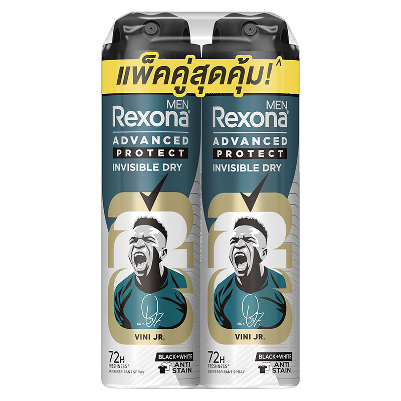 REXONA Men Antiperspirant Spray Invisible Dry 135 ml x 2