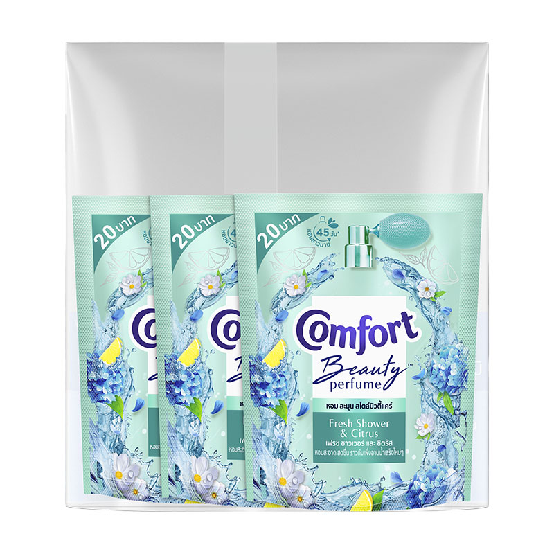 COMFORT Beauty Perfume Softener Fresh Shwer&Citrus 110 ml x 3