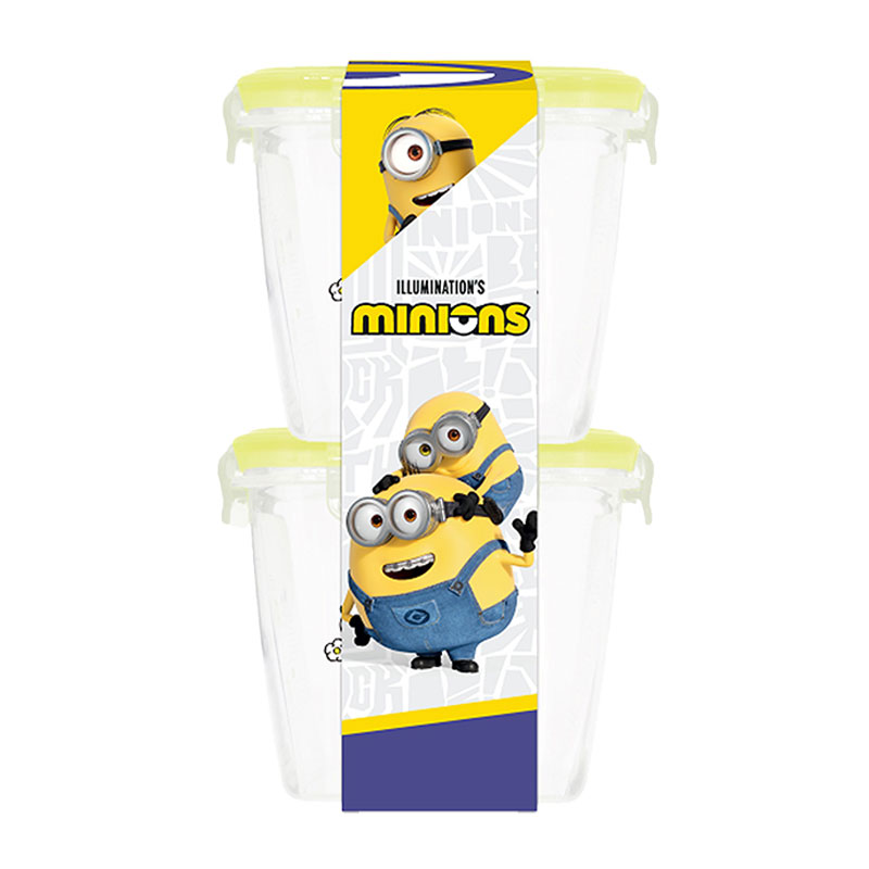 SUPER LOCK Minion Food Saver 1.25 l Model 6504 Yellow 2 pcs