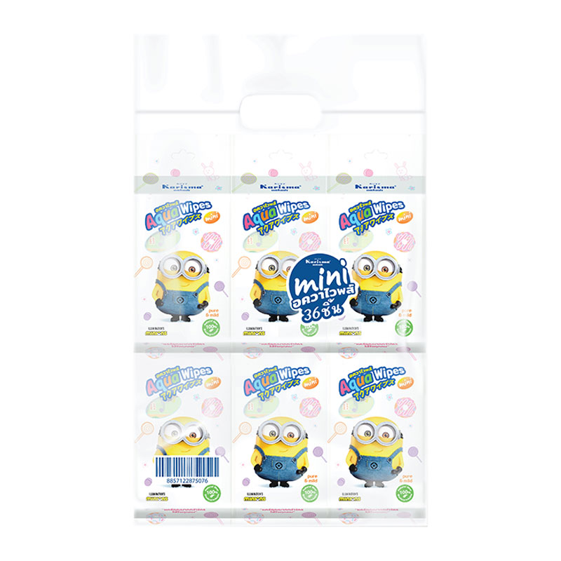 Karism Minion Aqua Wipes 48sheetsx6 