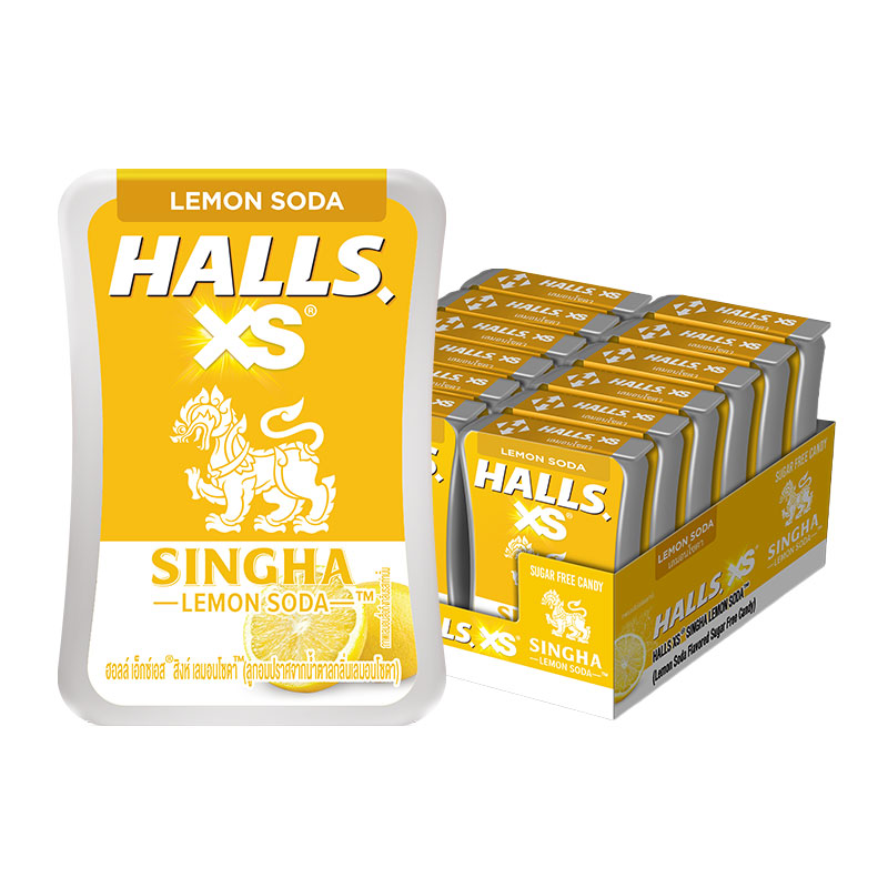 HALLS XS Singha Lemon Soda 12 g X 12