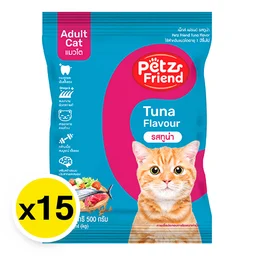 Thumbnail 2 of เพ็ทเฟรน อาหาแมวรสทูน่า500กX15