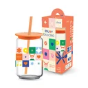 Thumbnail 1 of โอเชี่ยน แก้วฝาปิด+หลอด 650 มล. สีส้ม