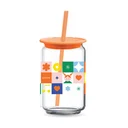 Thumbnail 2 of โอเชี่ยน แก้วฝาปิด+หลอด 650 มล. สีส้ม