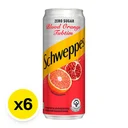 Thumbnail 2 of ชเวปส์ น้ำส้มและทับทิมโซดา สูตรไม่มีน้ำตาล 330 มล. x 6