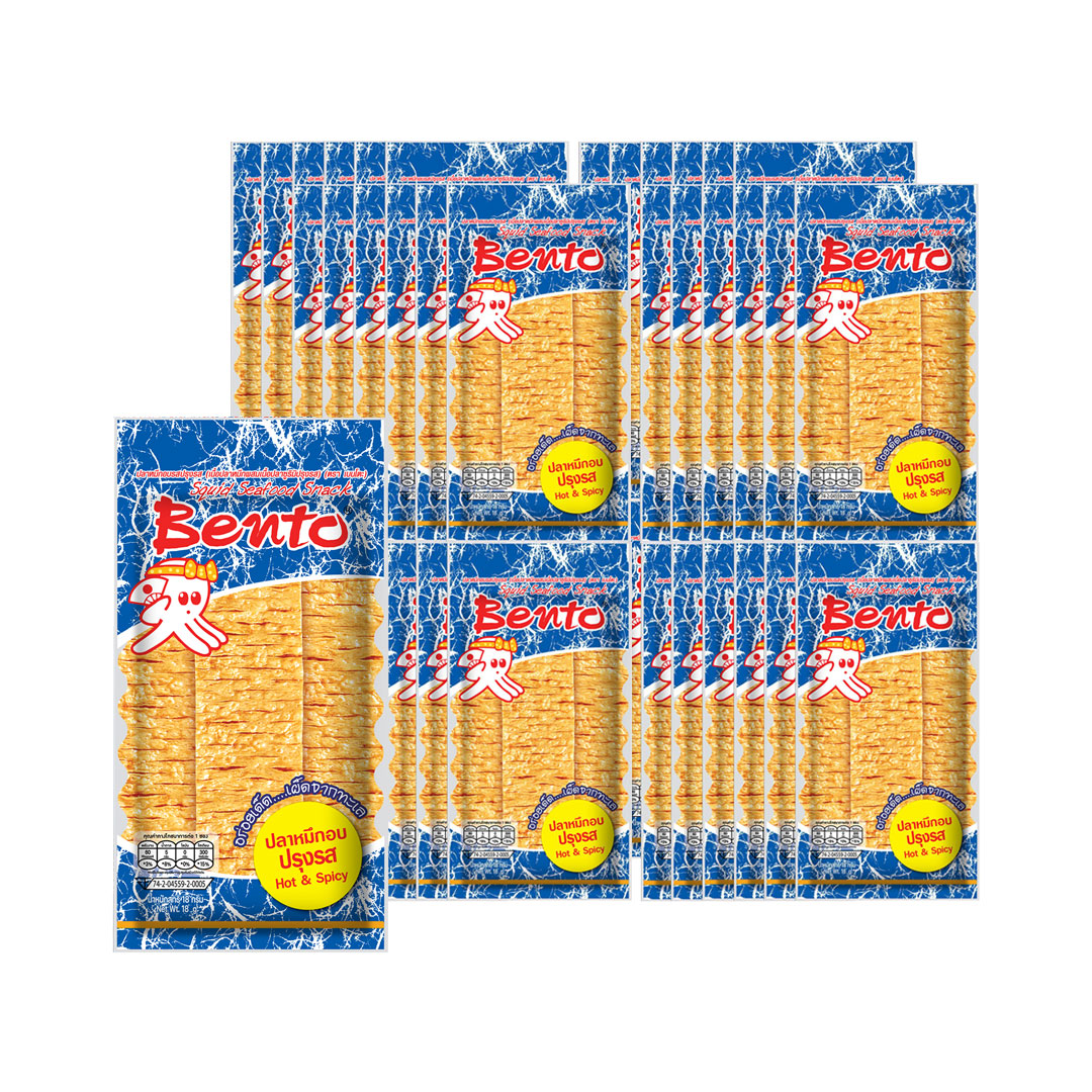 BENTO Roast Squid Hot&Spicy 18 g 6 pcs x 20
