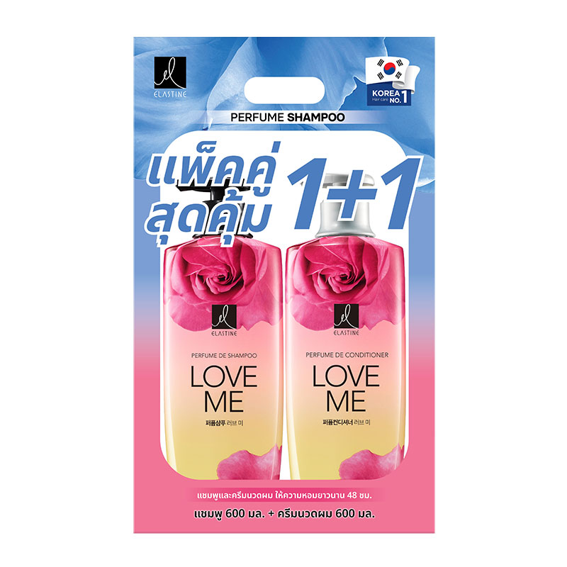 ELASTINE Shampoo+Conditioner Love Me 600 ml x 1+1