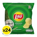 Thumbnail 2 of เลย์ มันฝรั่งแท้ทอดกรอบ เซ็ตรสสาหร่าย+ดั้งเดิม+กุ้งเผา 12 ก. 24 ถุง