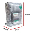 Thumbnail 5 of โมเมนโต ผ้าปูที่นอนเสมือนคอตตอนลายตาราง สีเทา 5 ฟุต+ผ้านวม