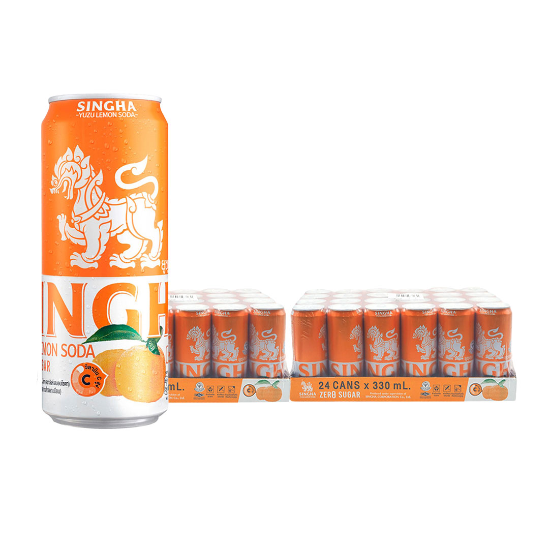 SINGHA Yuzu Lemon Soda 330 ml 24 cans x 2