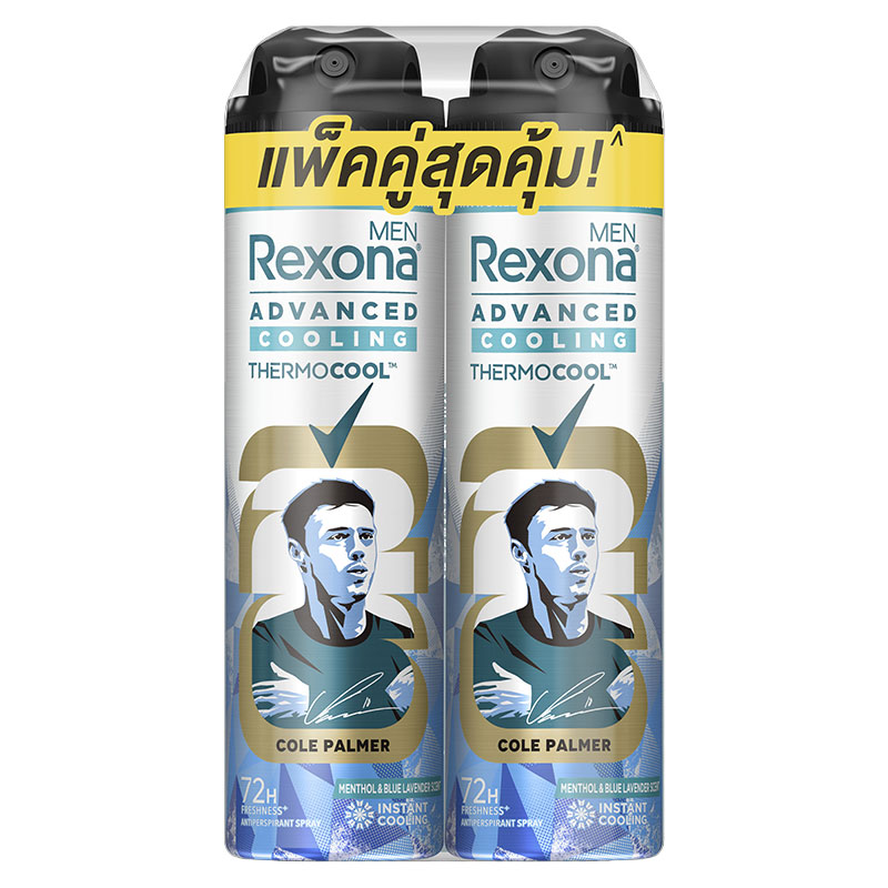 REXONA Men Antiperspirant Spray Thermo Cool Blue 135 ml x 2
