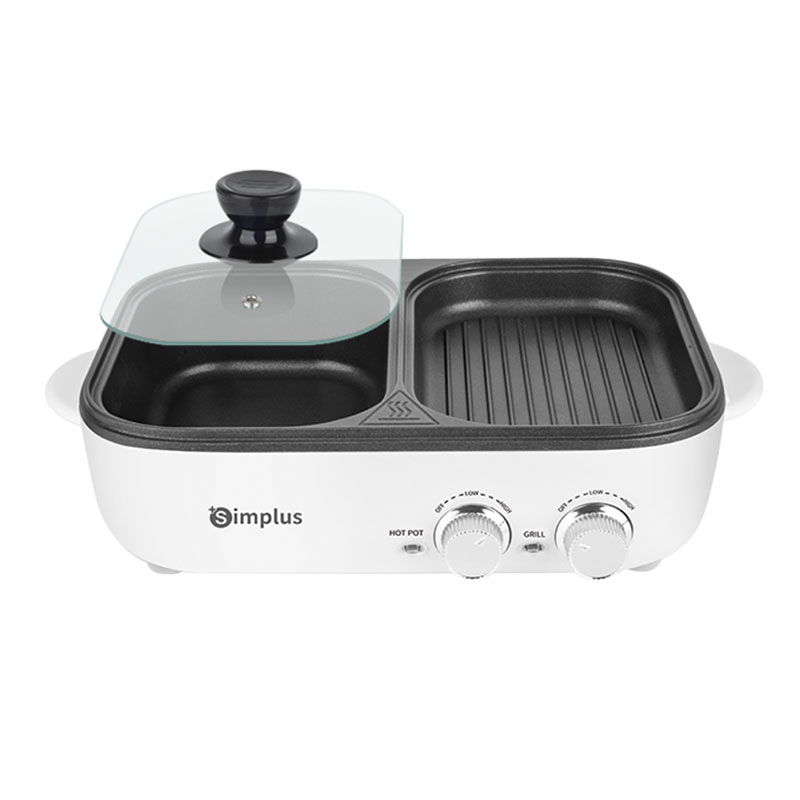 SIMPLUS BBQ Hot Pot 1.2 l Model DKZP001WH00 White 