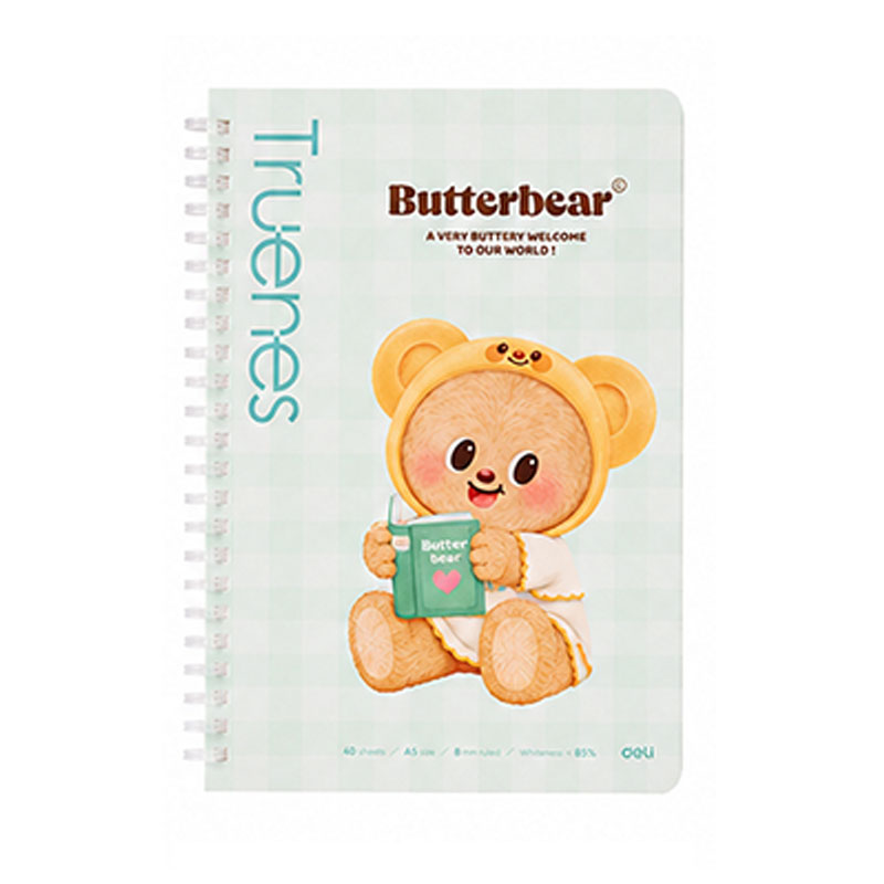 Butterbear Spiral A5 40 Sheets Model HY205