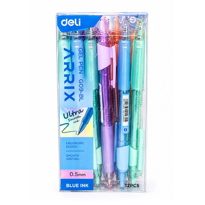 #DELI GEL PEN 0.5 BLUE #G09 1X12