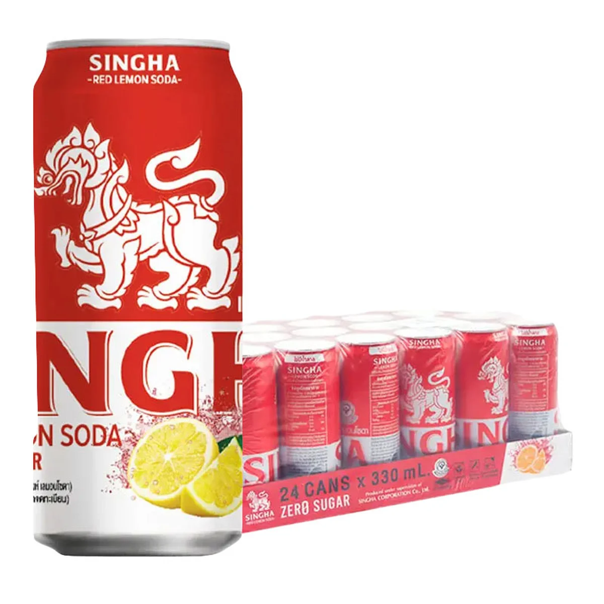 SINGHA Red Lemon Soda 330 ml x 24