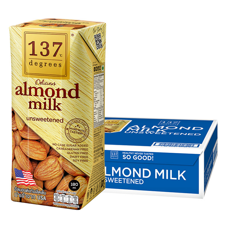 137 DEGREES Almond Milk Unsweetened 180 ml x 36
