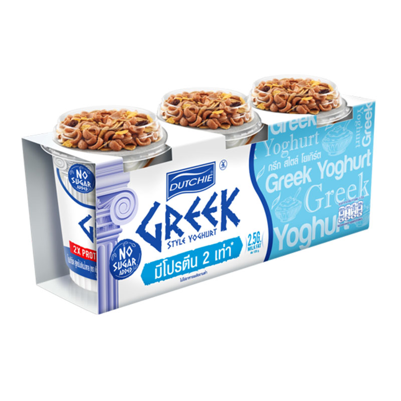 DUTCHIE Greek Yoghurt No Sugar Added 120 g x 3