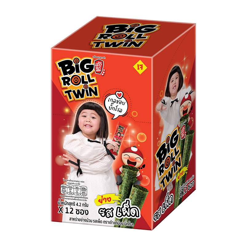 TAOKAENOI Big Roll Grilled Seaweed Spicy 4.2 g x 12