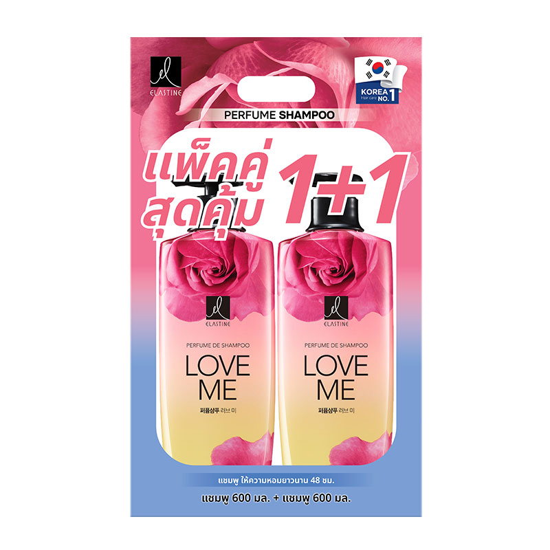 ELASTINE Shampoo Perfume De Love Me 600 ml x 1+1