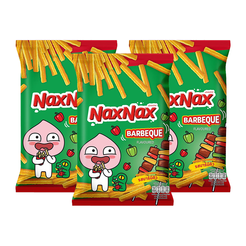 NAXNAX Baked Stick Snack Barbeque 65 g x 3