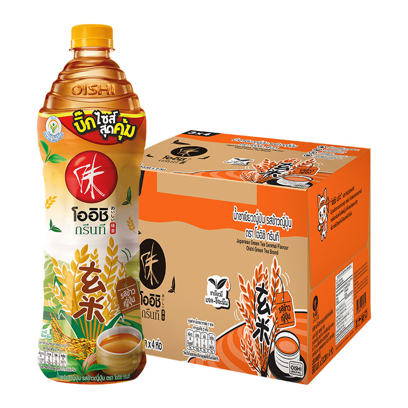 OISHI Green Tea Genmai Flavor 800 ml x 12