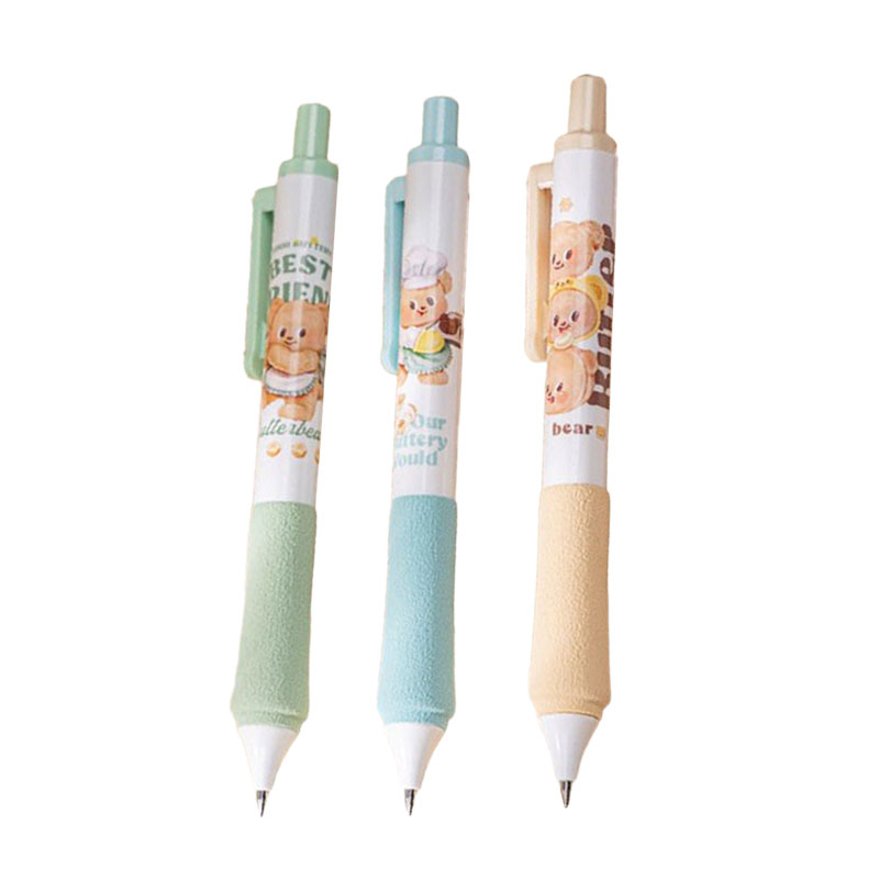 Butter Bear Gel Pen 0.5 mm Black Model HY001 Pack 12 pcs