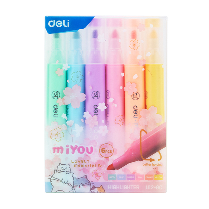 DELI Highlighter 6 Colors Model U12