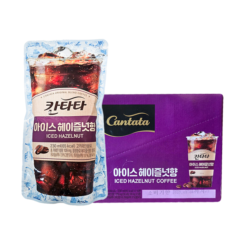 LOTTE Cantata Ice Hazelnut Coffee Pouch 230 ml x 10