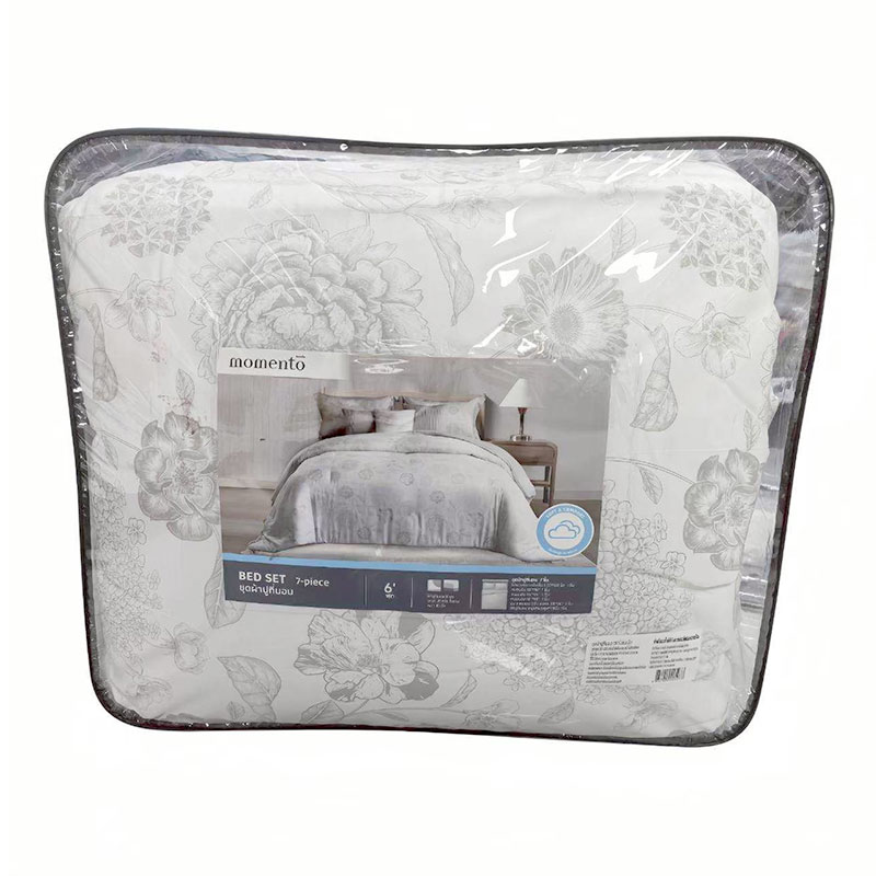 MOMENTO Bedsheet 6 ft+Duvet Set 7 pcs Assorted Color
