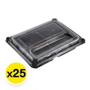Thumbnail 2 of EPP Lunch Box 3 Hole With Lid 25 sets
