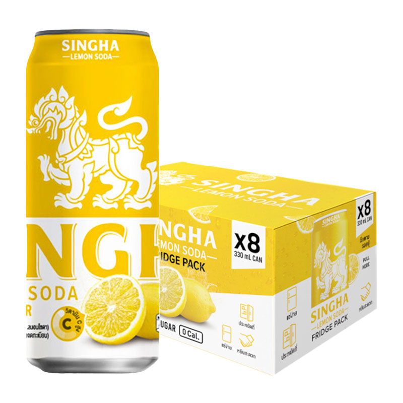 SINGHA Lemon Soda 330 ml x 8