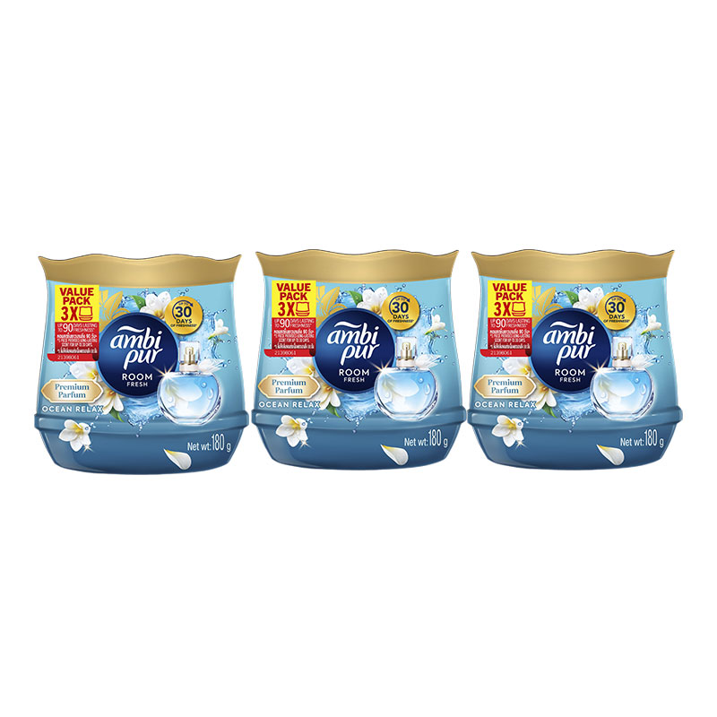AMBIPUR ROOM FRESH GEL OCEAN RELAX 180 ML X 3