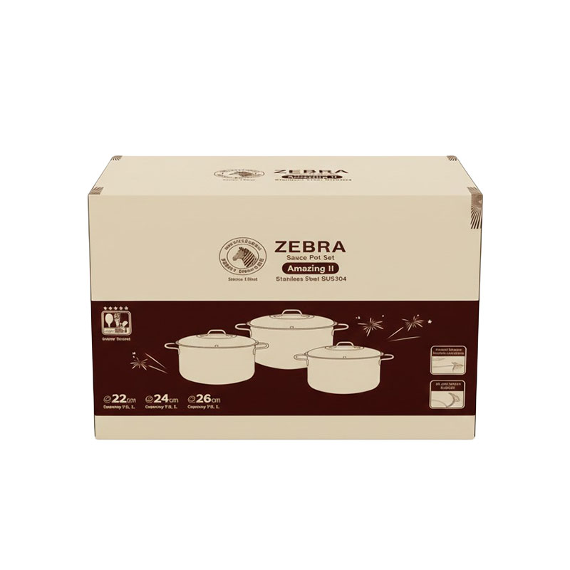 ZEBRA Sauce Pot Set Stainless Amazing II 22 cm 24 cm 26 cm