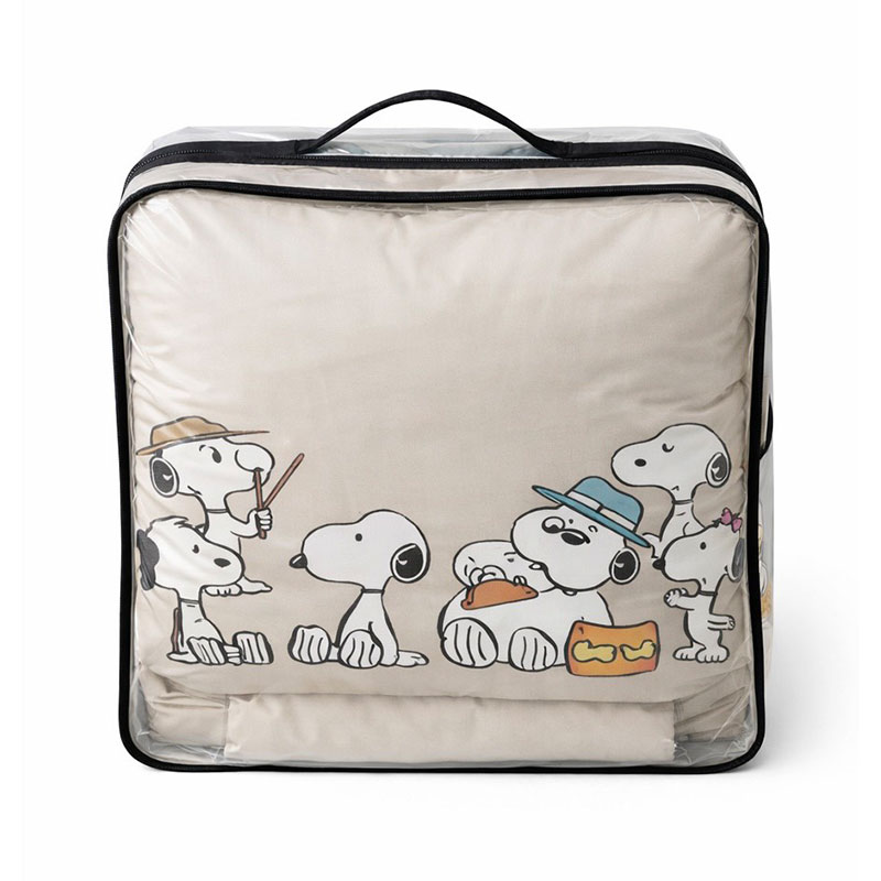 MOMENTO Snoopy Bed Set 5 ft Brown 6 pcs 