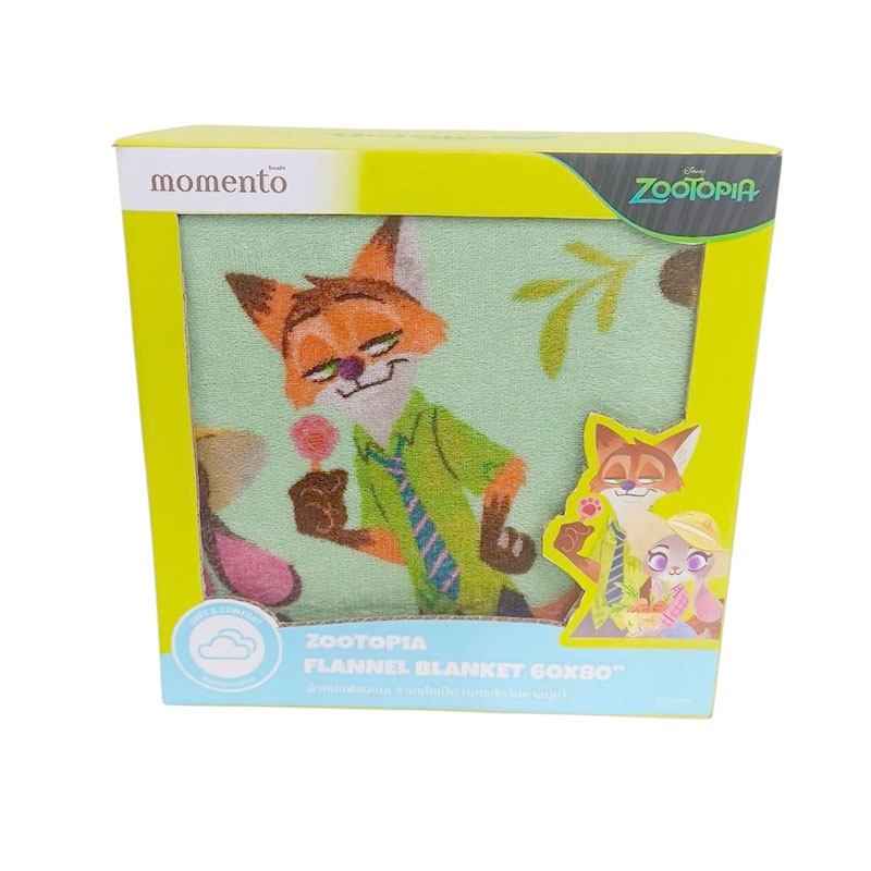 MOMENTO Zootopia Flannel Blanket 60x80" Assorted Pattern