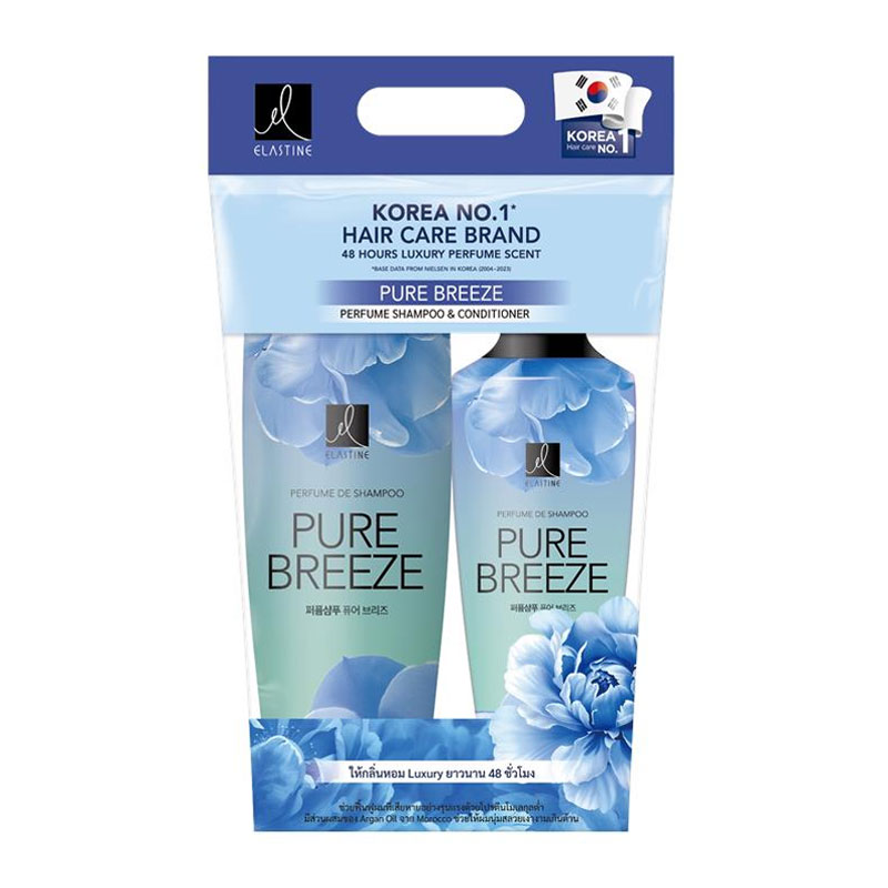 ELASTINE Pure Breeze Shampoo 600 ml + Conditioner 400 ml