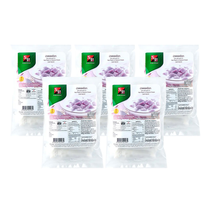S&P Taro Pearl In Coconut Cream (160 g x 4 pcs) x 5