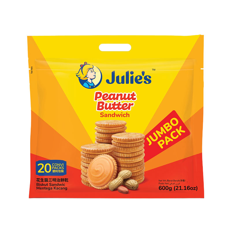 JULIE'S Biscuit Sandwich Peanut Butter 600 g