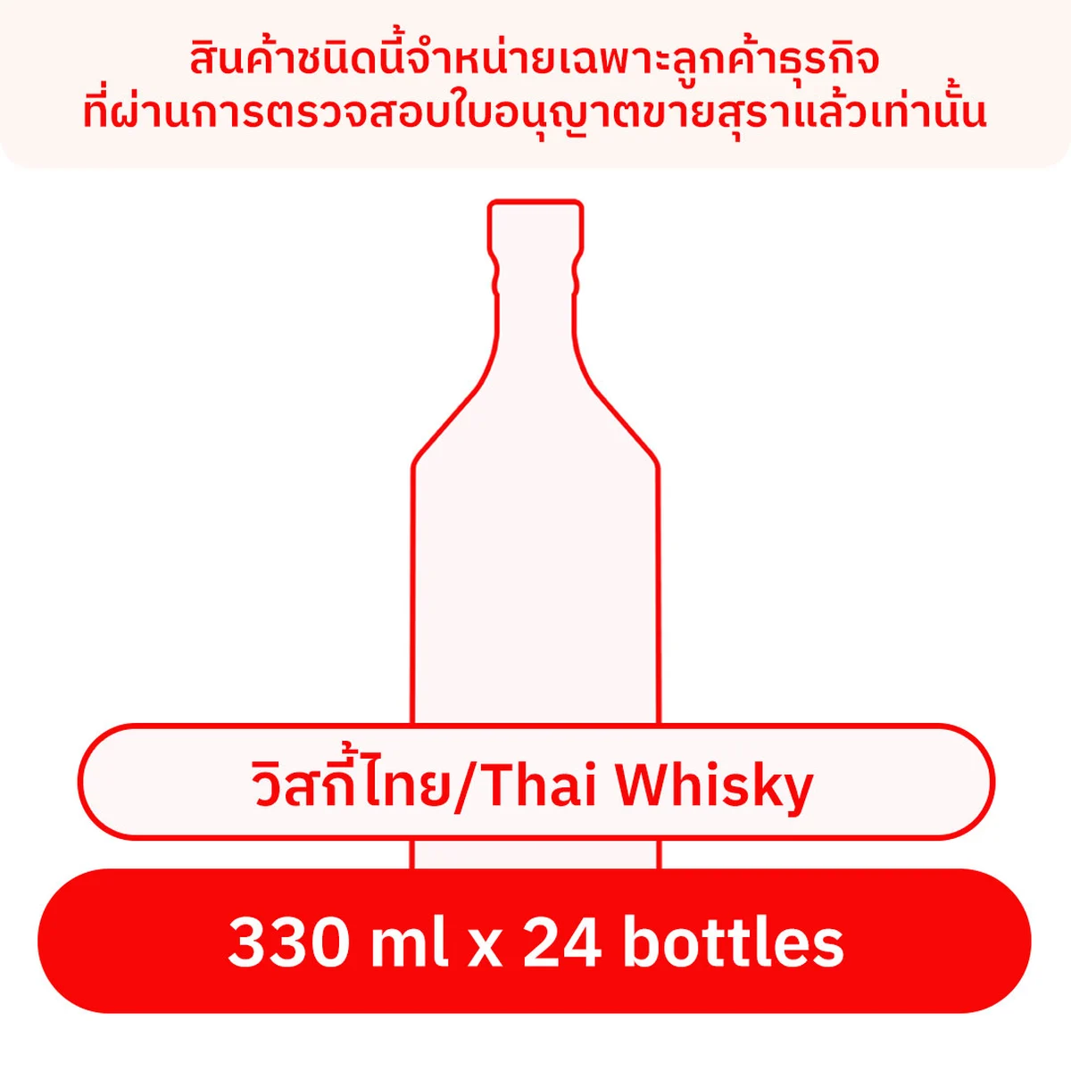 RUANGKHAO White Whisky Thai 40% 330 ml x 24