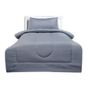 Thumbnail 3 of โมเมนโต ผ้าปูที่นอนเสมือนคอตตอน สีเทา 3.5 ฟุต+ผ้านวม