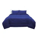 Thumbnail 3 of โมเมนโต ผ้าปูที่นอนเสมือนคอตตอน สีน้ำเงิน 5 ฟุต+ผ้านวม