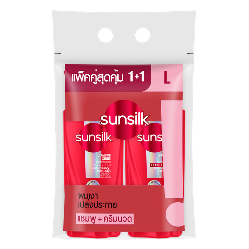 SUNSILK Diamond Shampoo+Conditioner 325+300 ml x 1+1