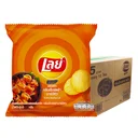 Thumbnail 1 of เลย์ ร็อค มันฝรั่งแท้ทอดกรอบแผ่นหยัก กลิ่นเอ็กซ์ตร้า บาร์บีคิว 11 ก. x 144