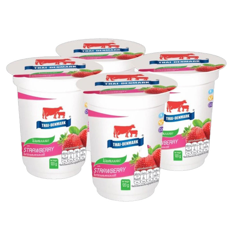 THAI-DENMARK Yoghurt Strawberry 120 G X 4